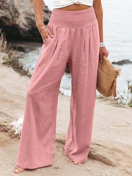 Aurelie | Wide Leg Elastic Waist Pants
