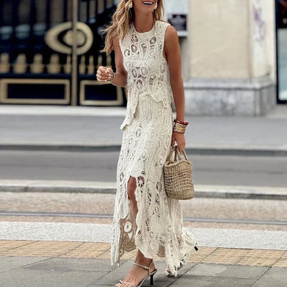 Aurora Belle | Embroidered Lace Two-Piece Set