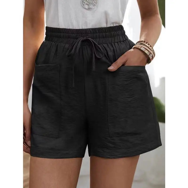 Melusine | Elastic Waist Wide Leg Shorts