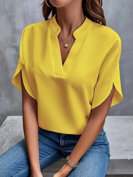 Solveigh | V-Neck Half Sleeve Blouse
