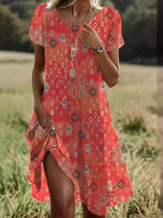 Coralynn | Boho Floral Beach Dress