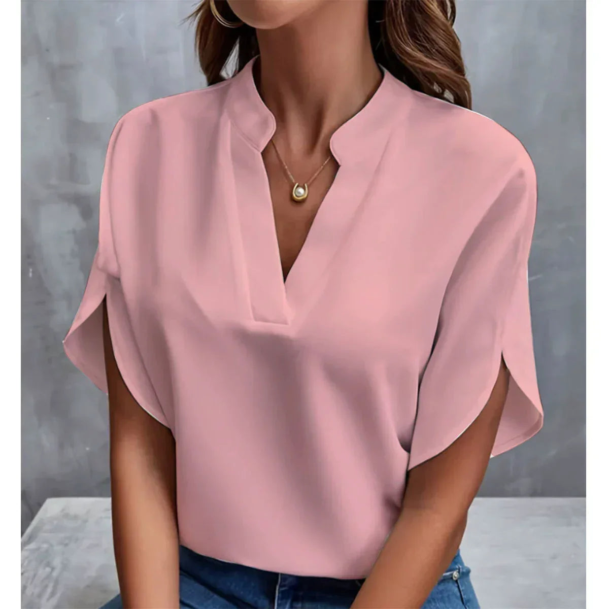 Marlenne | V-Neck Half Sleeve Blouse