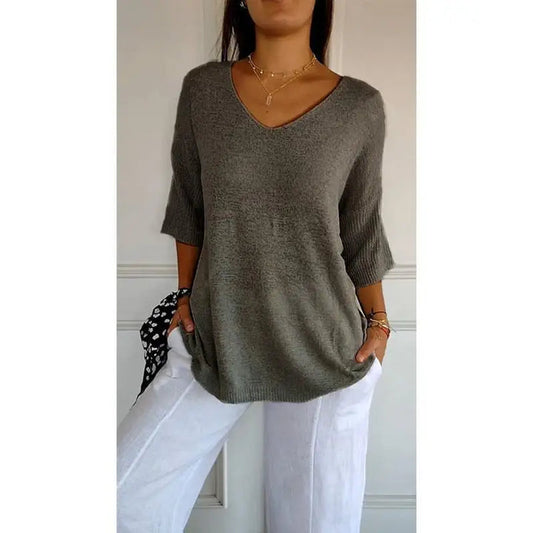 Isaveil | V-Neck Knitted Top