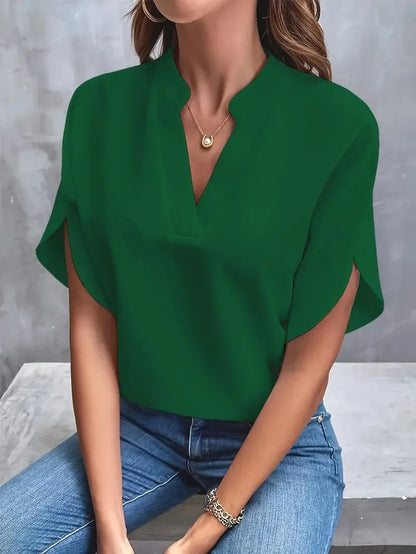 Marlenne | V-Neck Half Sleeve Blouse
