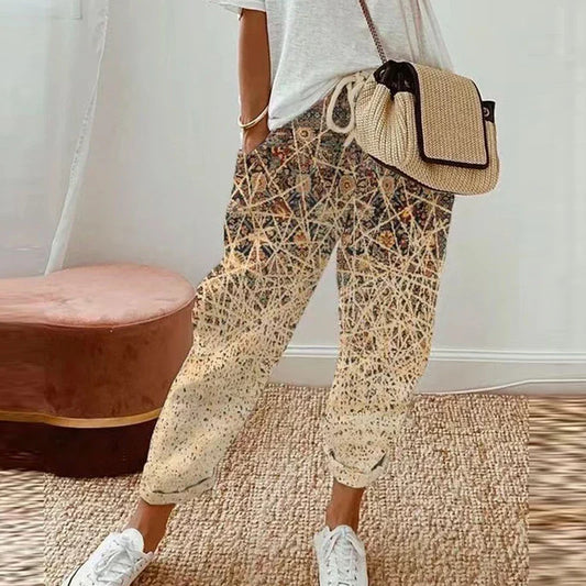 Vesalia | Ethnic Retro Print Pants (Print 16)