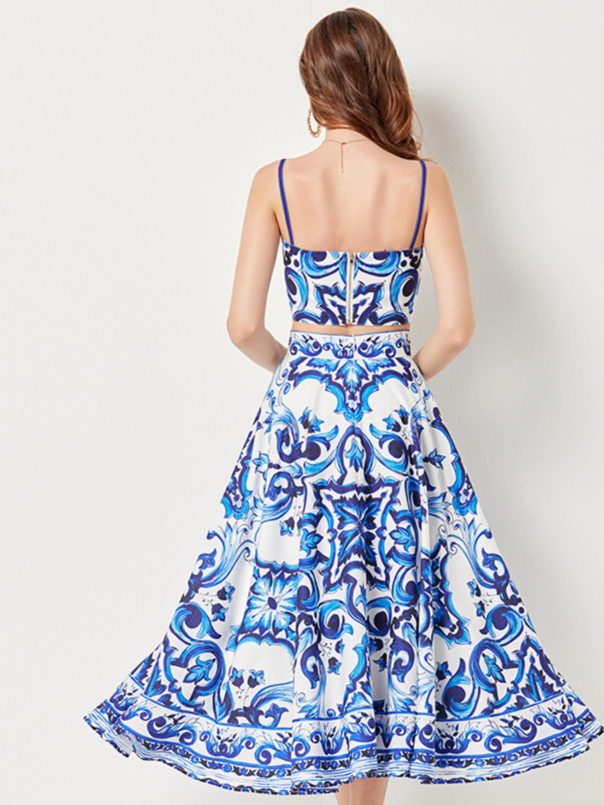 Lunaria | Printed Beach Midi Skirt & Tube Top