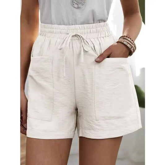 Halcyon | Elastic Waist Wide Leg Shorts