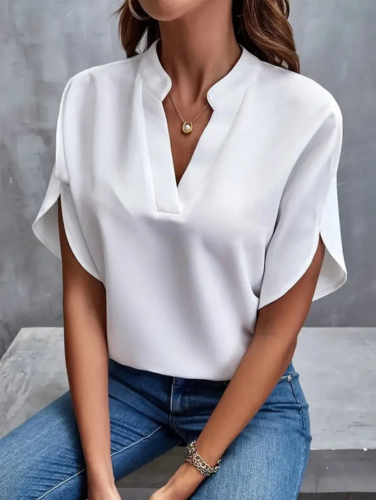 Perronet | V-Neck Half Sleeve Blouse
