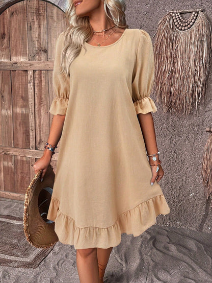 Alicia | Pleated Sleeve Dress
