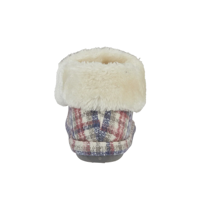 Elke | Pink Tartan Ankle Bootee Slippers