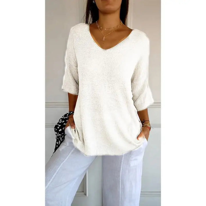 Bellavere | V-Neck Knitted Top