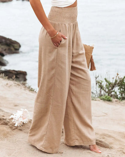 Farrow | Wide Leg Elastic Waist Pants