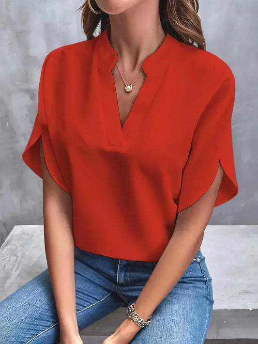 Alderyn | V-Neck Half Sleeve Blouse