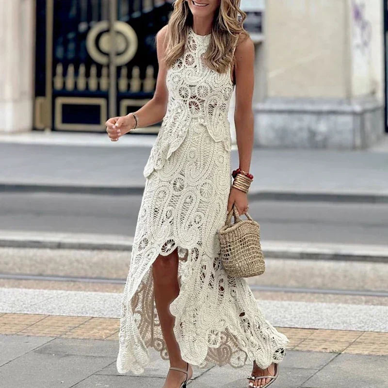 Aurora Belle | Embroidered Lace Two-Piece Set
