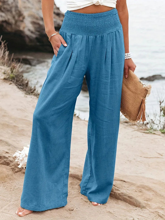 Corisande | Wide Leg Elastic Waist Pants