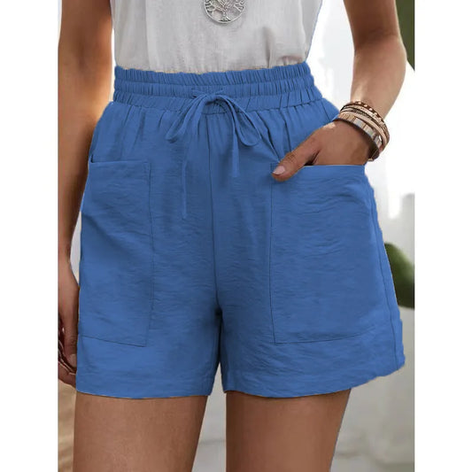 Alcyone | Elastic Waist Wide Leg Shorts
