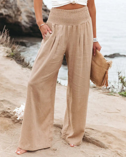 Farrow | Wide Leg Elastic Waist Pants