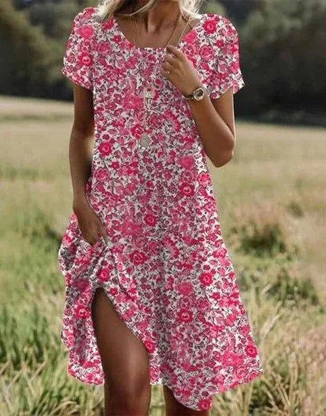 Rosewyn | Boho Floral Beach Dress