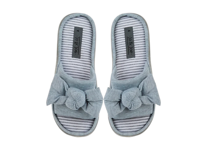 Georgia | Grey Open Toe Mule Sliders