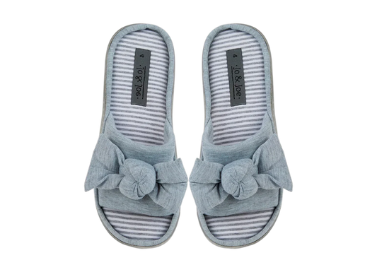 Georgia | Grey Open Toe Mule Sliders