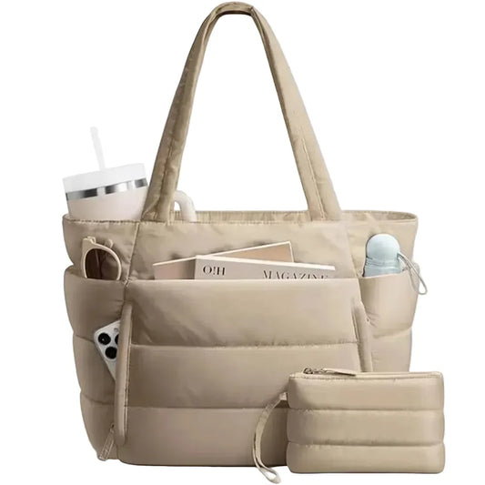 Thessalia | Khaki Oversized Tote