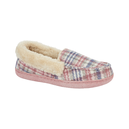 Sage | Tartan Moccasin Slippers