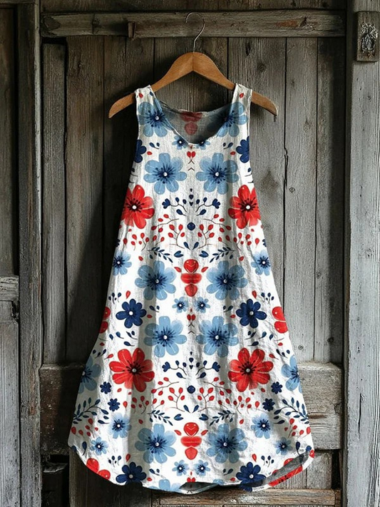 Quinella | Vintage Loose Floral Tank Dress