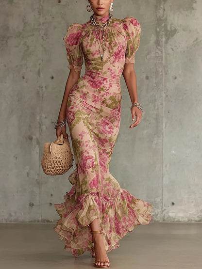 Rosevear | Vintage Pink Print Maxi