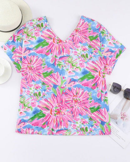 Gelene | Floral Linen Blouse