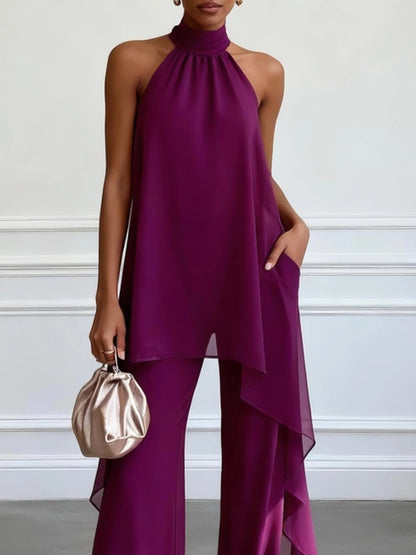 Amethyra | Purple Top & Pants Set