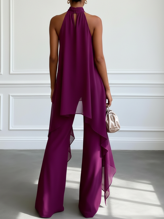 Amethyra | Purple Top & Pants Set