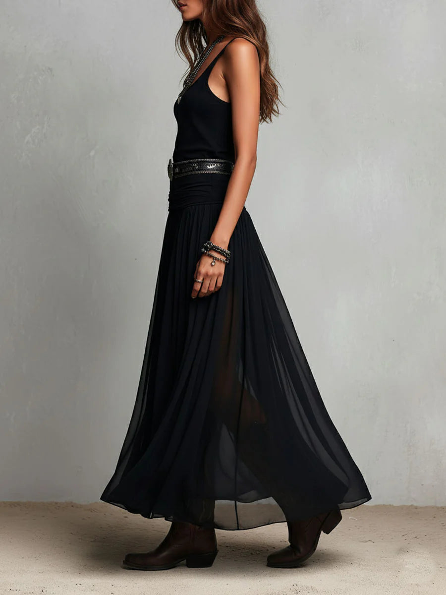 Tullandra | Black Top & Tulle Skirt