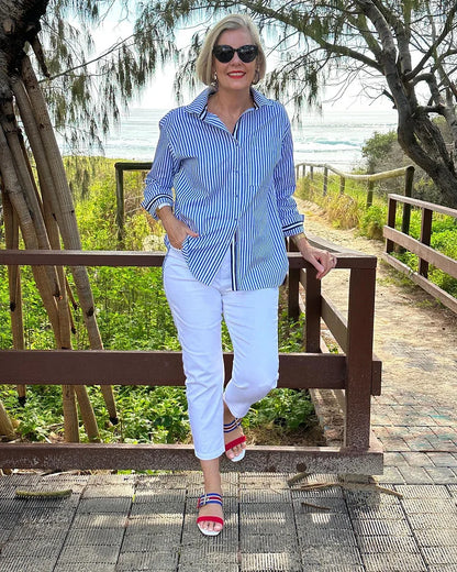 Lisette | Striped Modern Blouse