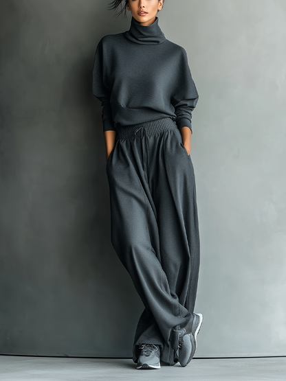Tara | Charcoal Knit Set