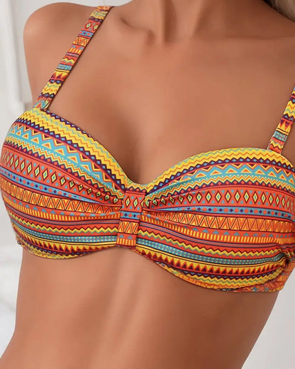 Rose | Two Piece Swimsuit with Striped Print