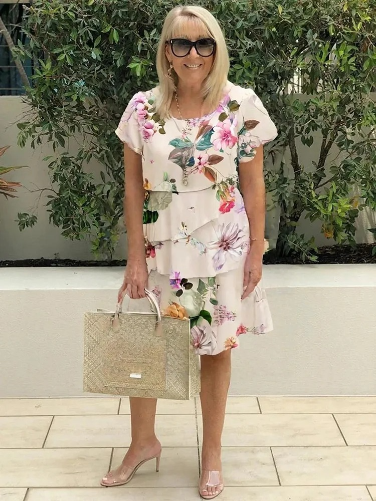 Flora |  Elegant Spring Midi Dress