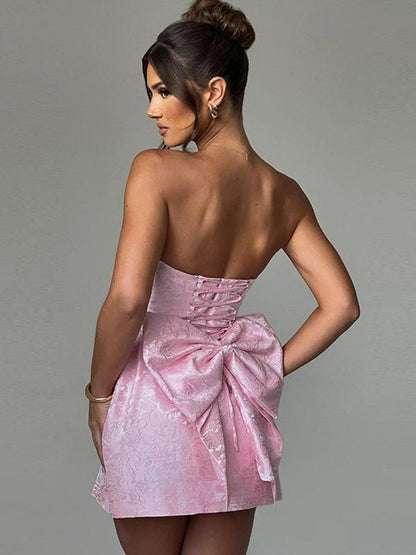 Caroline | Elegant Strapless A-Line Tube Dress
