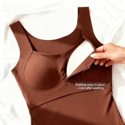 Florence | Coffee Built-In Bra Tank