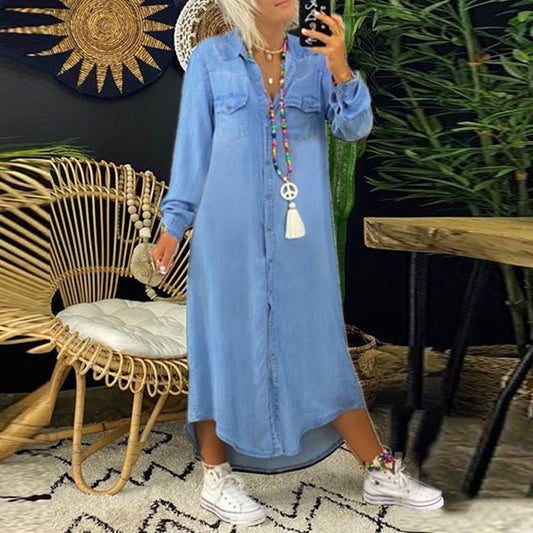 Adeline | Denim Shirt Dress - Alira - Boutique