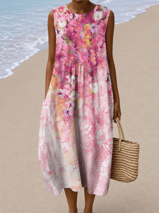 Alice - Women’s Sleeveless Relaxed Fit Midi Dress - Alira - Boutique