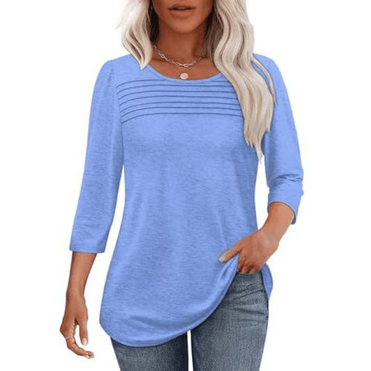 ALLISON | Casual Pleated Front Spring Top - Alira - Boutique