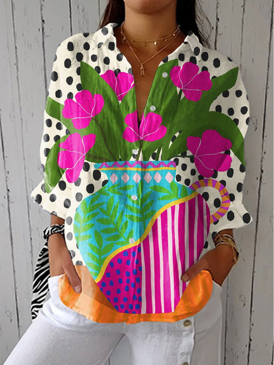 Amara | Blooming Vase Blouse - Alira - Boutique