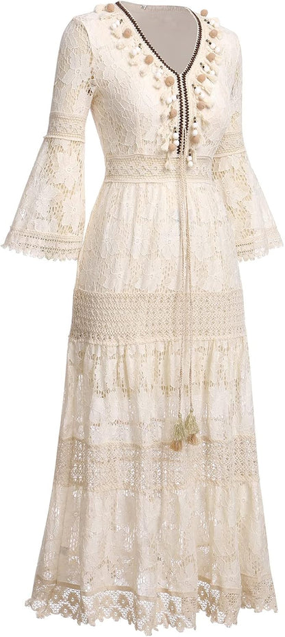 Amary - Boho Lace Dress - Alira - Boutique