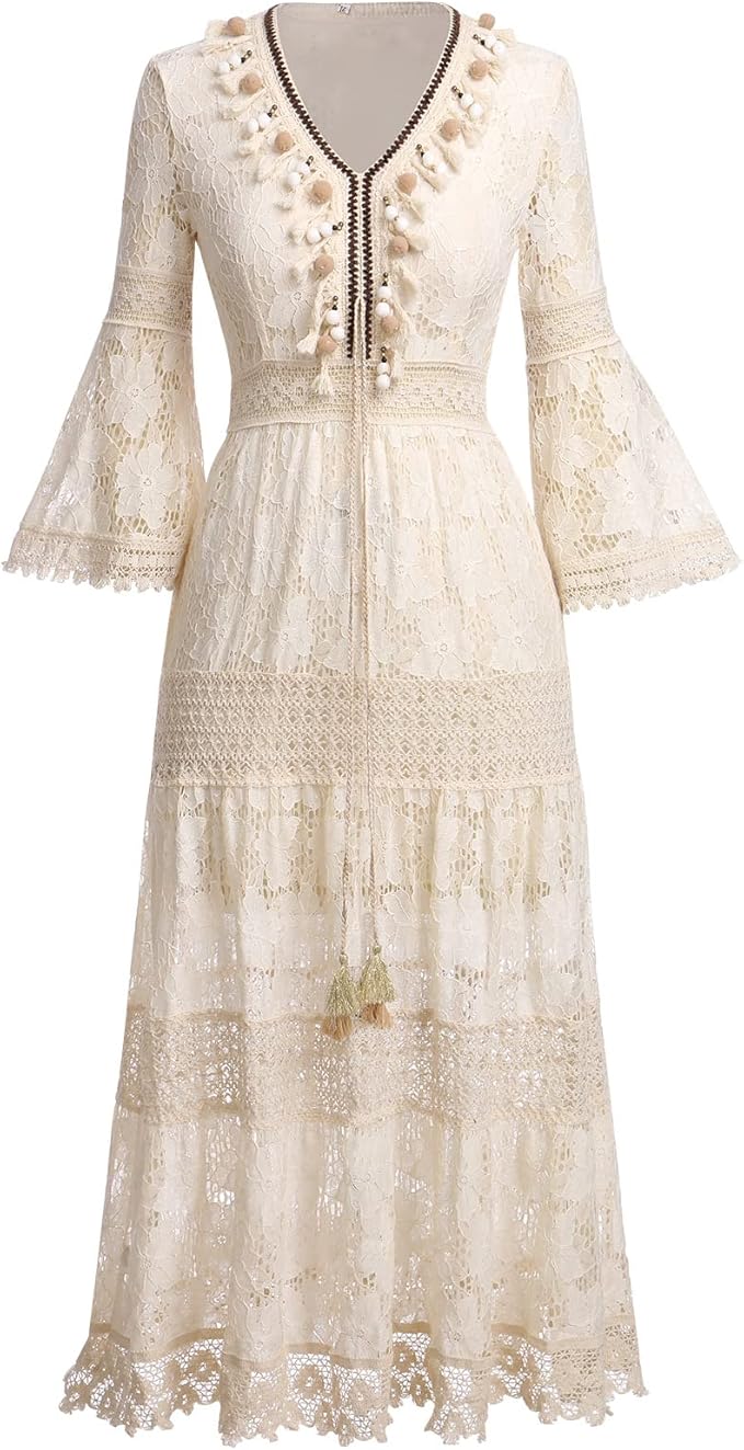 Amary - Boho Lace Dress - Alira - Boutique