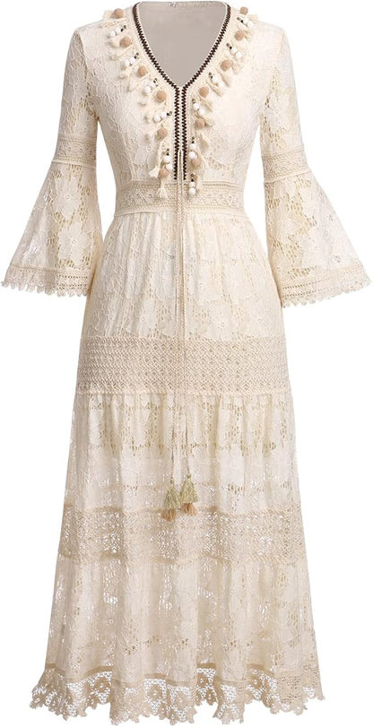 Amary - Boho Lace Dress - Alira - Boutique