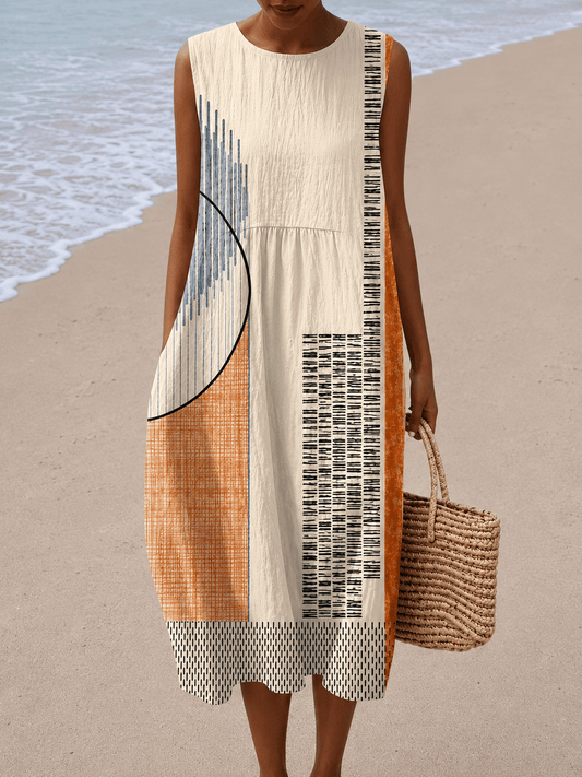 Amelia - Women’s Sleeveless Relaxed Fit Midi Dress - Alira - Boutique