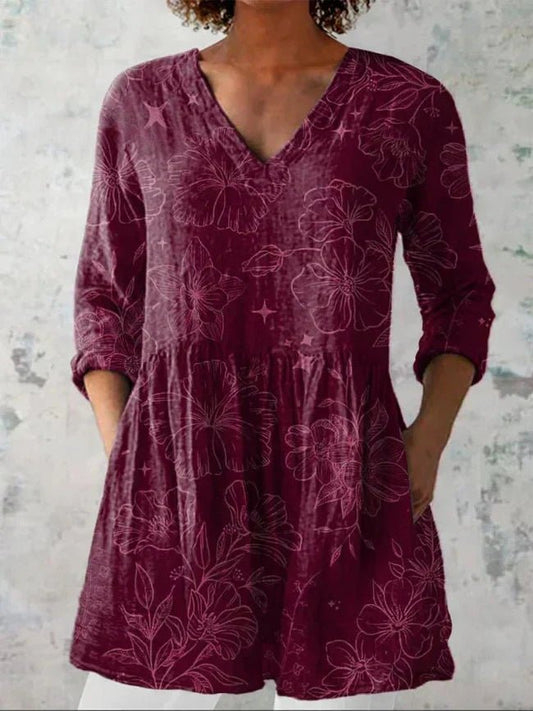 Aria | Morning Glory V-Neck Shirt - Alira - Boutique