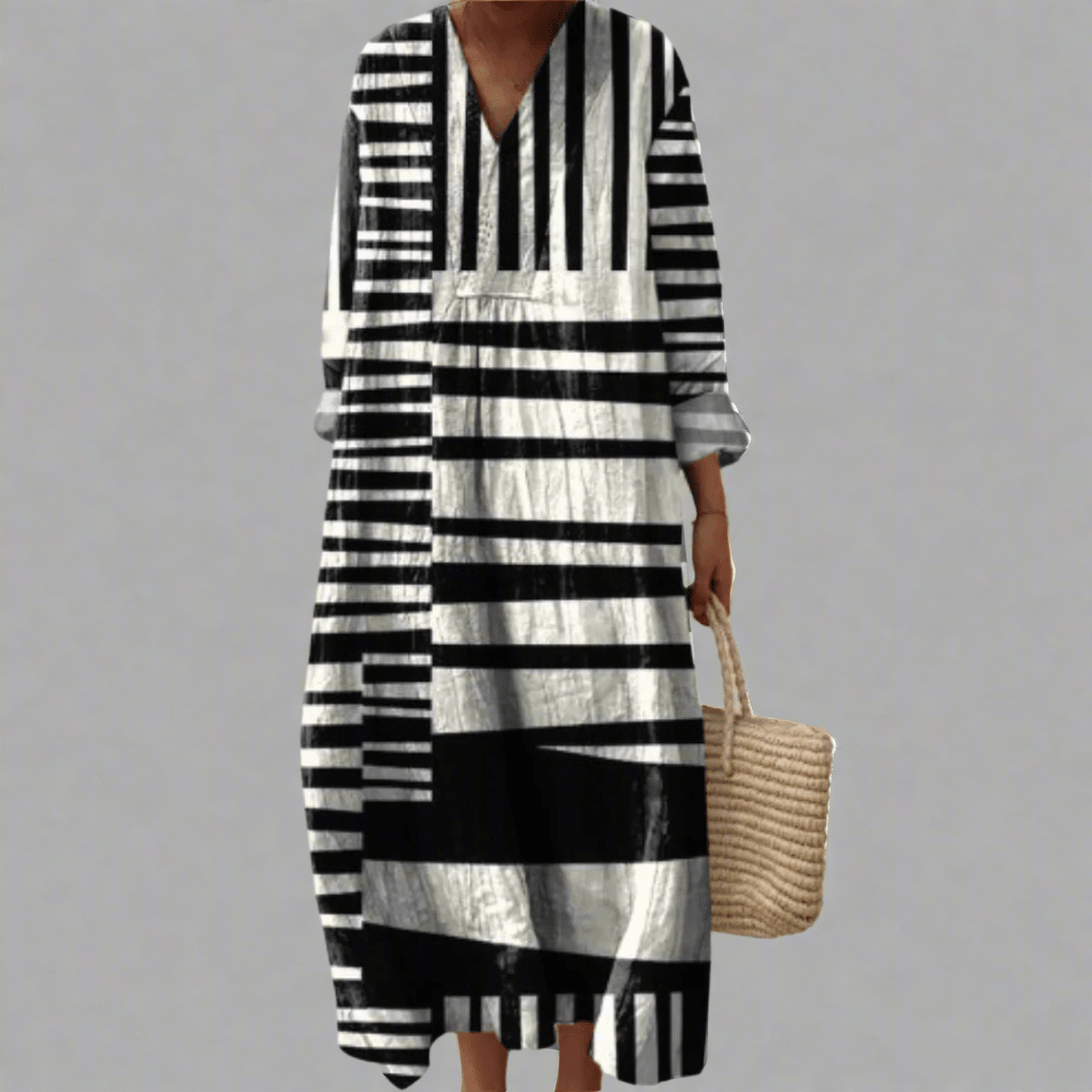 Ashlyn | Elegant Geometric Dress - Alira - Boutique