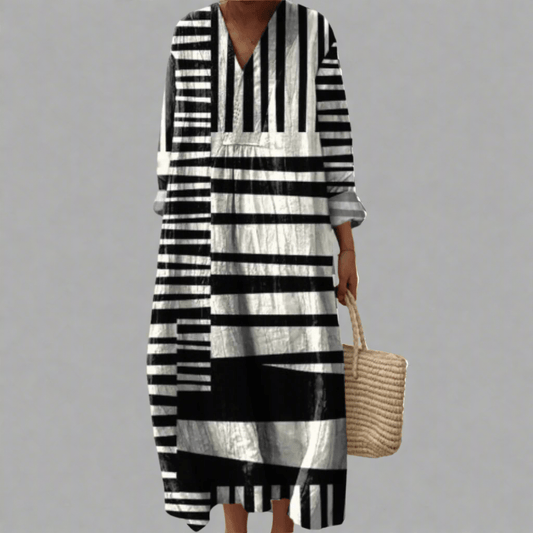 Ashlyn | Elegant Geometric Dress - Alira - Boutique