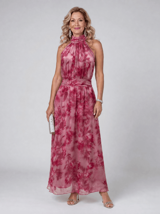 Avien™ Soft Halter Neck Midi Dress - Alira - Boutique